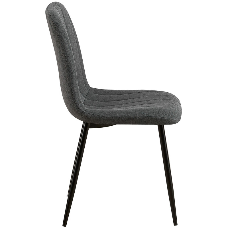 Moderne tidløst 4‑stols sæt Dijon med polstrede sæder metalben