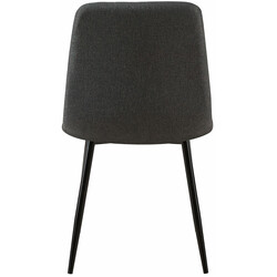 Moderne tidløst 4‑stols sæt Dijon med polstrede sæder metalben