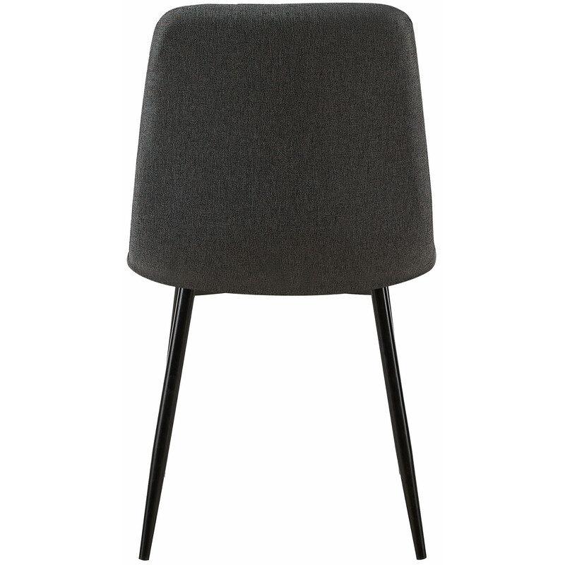 Moderne tidløst 4‑stols sæt Dijon med polstrede sæder metalben