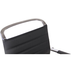 Moderne besøgsstole i læder og krom 2 stk