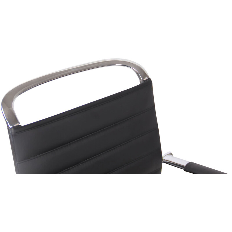 Moderne besøgsstole i læder og krom 2 stk