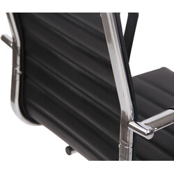 Moderne besøgsstole i læder og krom 2 stk