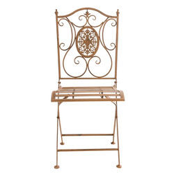 Sibell sammenklappelige jernhavestole med antikpatina 2 stk