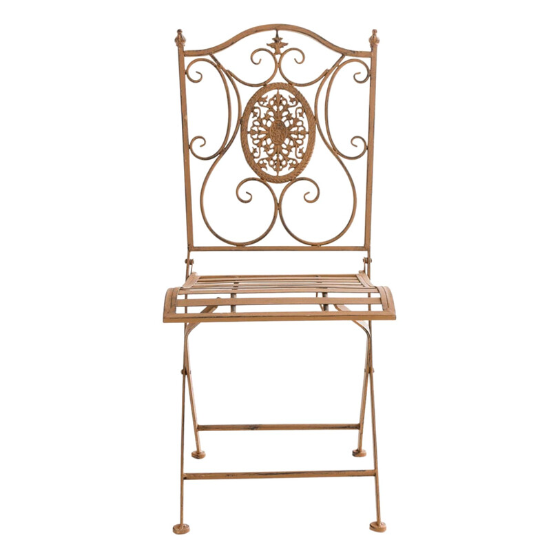 Sibell sammenklappelige jernhavestole med antikpatina 2 stk