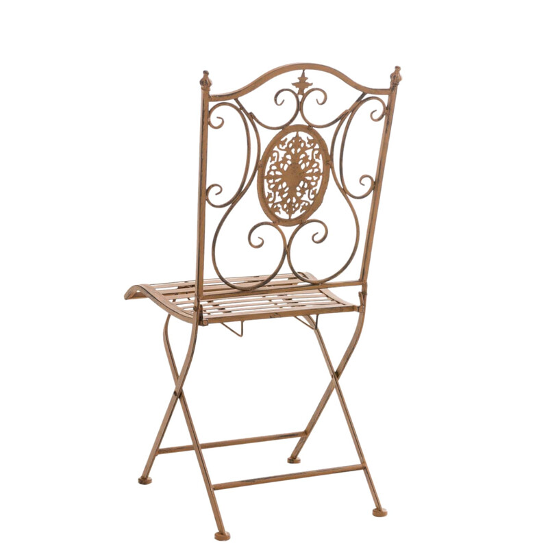 Sibell sammenklappelige jernhavestole med antikpatina 2 stk