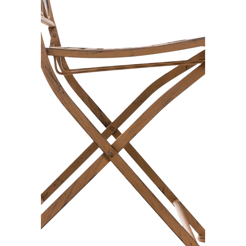 Sibell sammenklappelige jernhavestole med antikpatina 2 stk