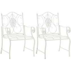 2 jugendstil vejrbestandige havestole Punjab lakeret jern 200 kg