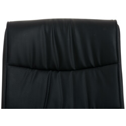 2‑stolssæt moderne kunstlæderstole med kromramme armlæn og høj ryglæn