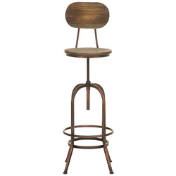 Elegant Pino barstol 2‑delt sæt med justerbar højde træ metal