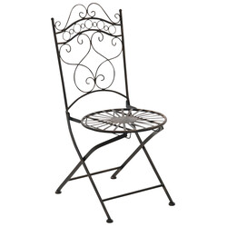 Indra håndlavet metalstole sæt 2 stk antikpatina til have