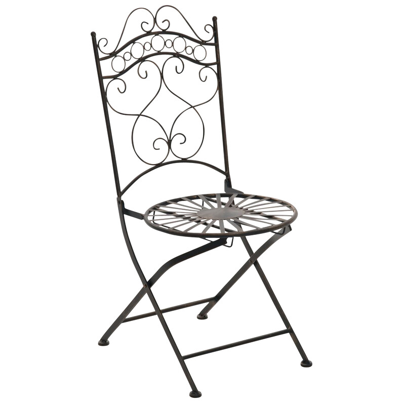 Indra håndlavet metalstole sæt 2 stk antikpatina til have