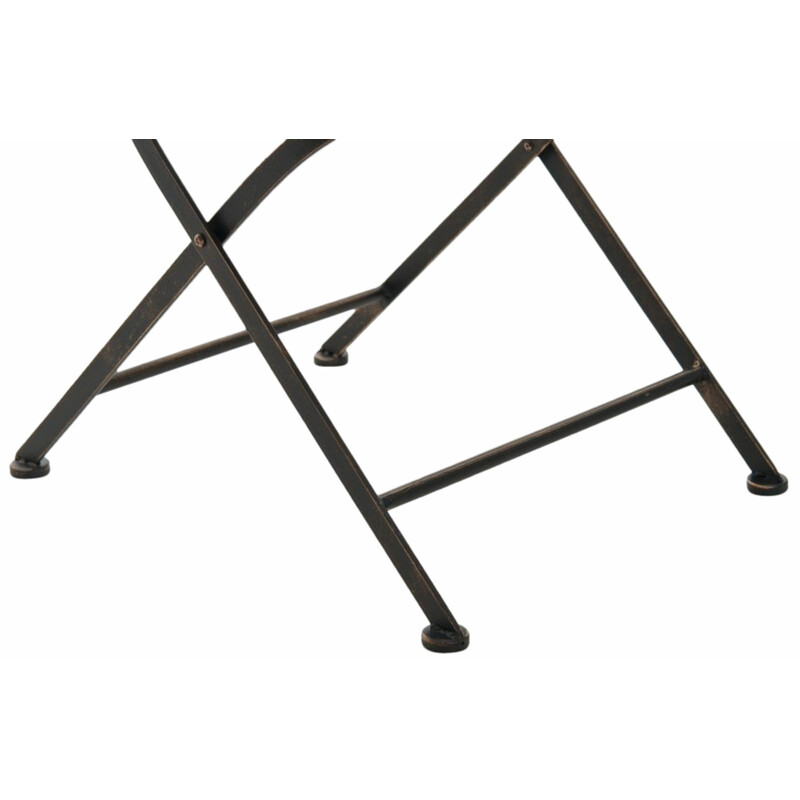 Indra håndlavet metalstole sæt 2 stk antikpatina til have