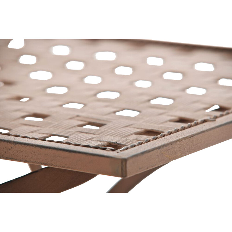 Asina 2‑stk foldestolssæt i jern med antikpatina til have og terrasse