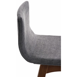 Barstol par med hvid eg ramme polstret stofsæde og fodstøtte