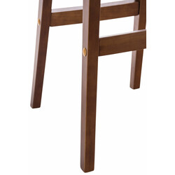 Barstol par med hvid eg ramme polstret stofsæde og fodstøtte