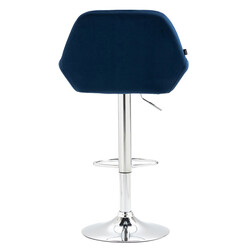 Braga fløjlsbetrukket barstol med justerbar højde og metalramme