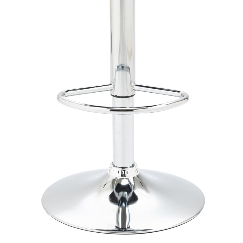 Braga fløjlsbetrukket barstol med justerbar højde og metalramme