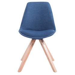 Sæt med 4 Toulouse besøgsstole i stof og træben