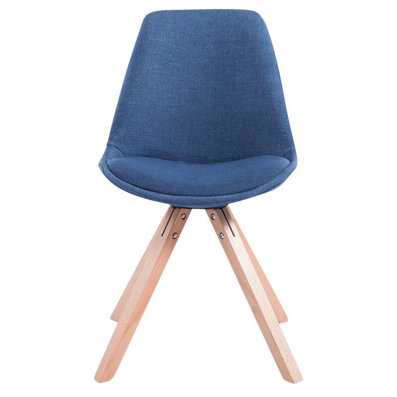 Sæt med 4 Toulouse besøgsstole i stof og træben