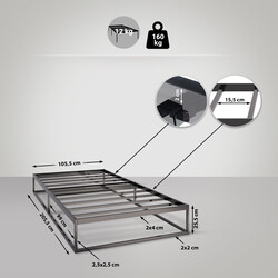 Moderne metalseng med opbevaring seks størrelser to højder