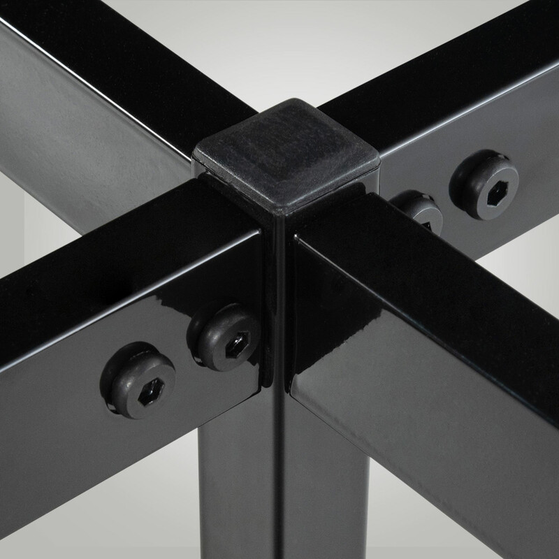 Fargo moderne metalseng med opbevaring i tre størrelser