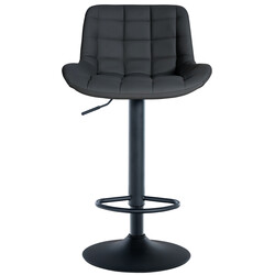 Elegant justerbar barstol med drejelig sæde og høj ryg