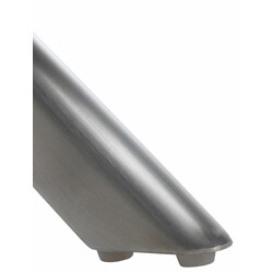 Elegant fløjlet spisestol med drejeligt sæde og rustfri stålrække