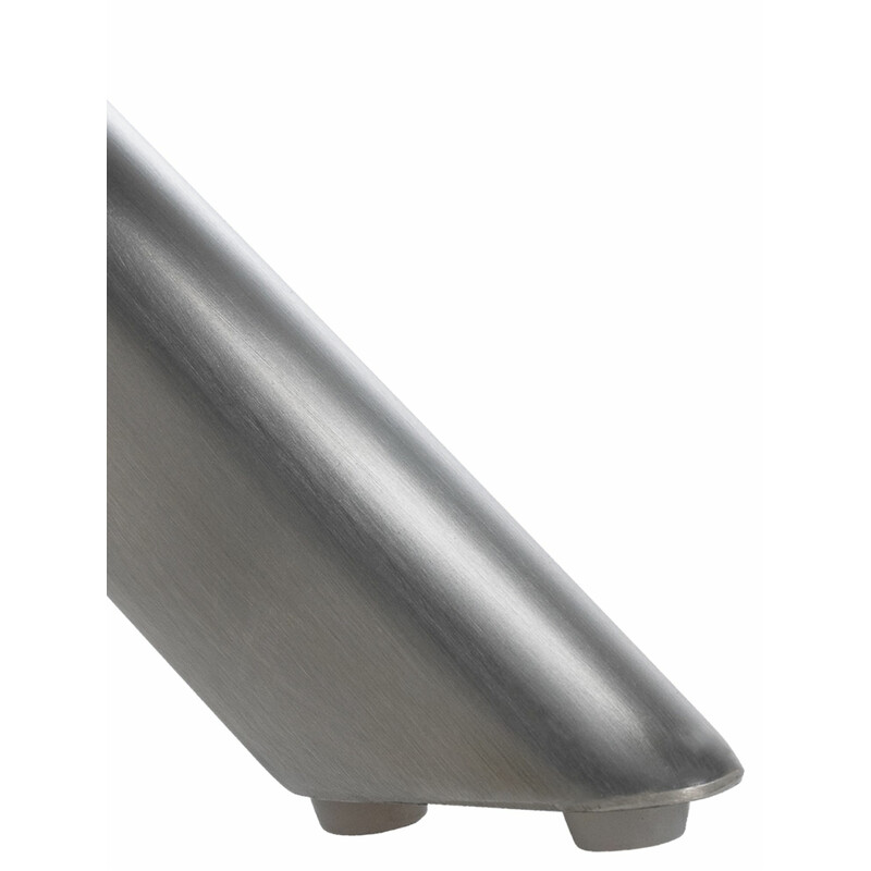 Elegant fløjlet spisestol med drejeligt sæde og rustfri stålrække