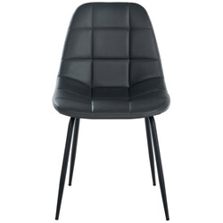 Elegant polstret stol til moderne hjem med metalramme