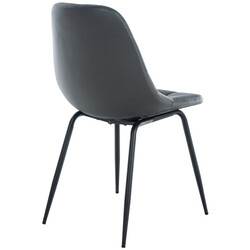 Elegant polstret stol til moderne hjem med metalramme