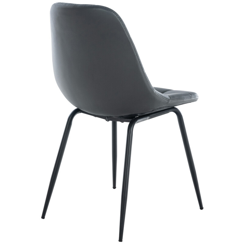 Elegant polstret stol til moderne hjem med metalramme