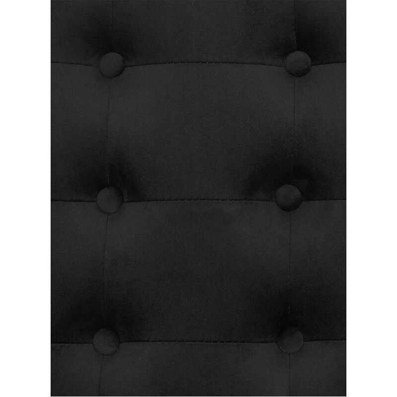 Elegant lænestol med fløjlsovertræk og robust metalramme