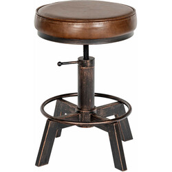 Justerbar industriel barstol med polstret sæde fodstøtte og 250 kg belastning