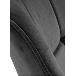 Westport fløjlsbelagt drejelig spisestol med 4-benet metalben ergonomisk rygstøtte