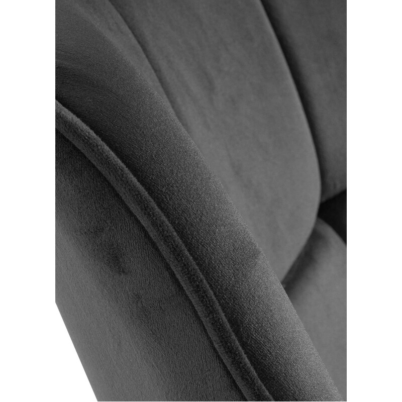 Westport fløjlsbelagt drejelig spisestol med 4-benet metalben ergonomisk rygstøtte