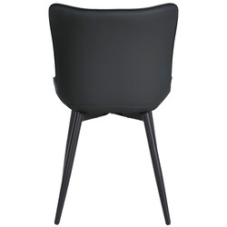 Largo spisestol med polstret sæde og ryg metalramme