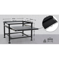 Forhøjet stand til vaskemaskine og husholdningsapparater med opbevaringsrum og højdejustering