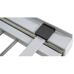 Sebastian pladsbesparende vaskemaskine-tilslutningsramme med udtrækkelig vasketøjsholder og spændebånd