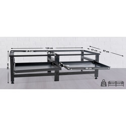 Tampa dobbelt vaskemaskineplatform metal justerbar med skuffe 400 kg