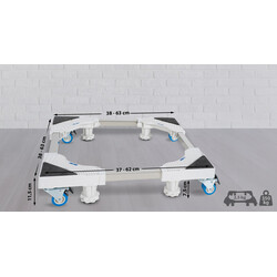 Justerbar stand til husholdningsapparater med hjul og vandpas 350 kg