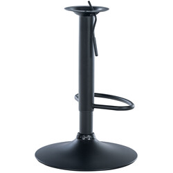 Roterende barstolbase 10x10 cm med højdejustering og fodstøtte