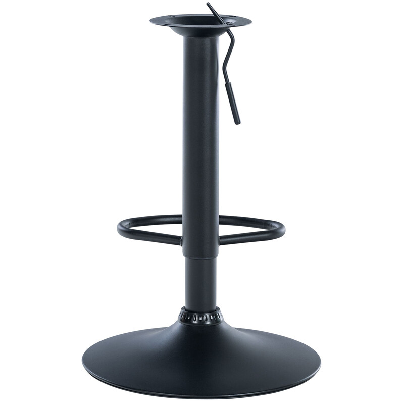 Roterende barstolbase 10x10 cm med højdejustering og fodstøtte