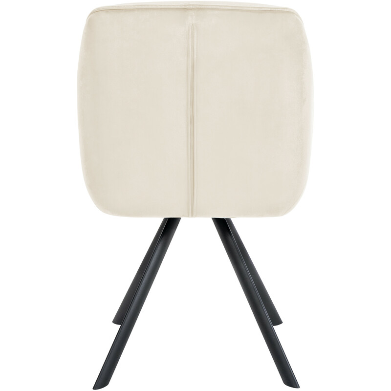 Ergonomisk moderne spisebordsstol med fløjl eller stofbetræk metalramme drejelig