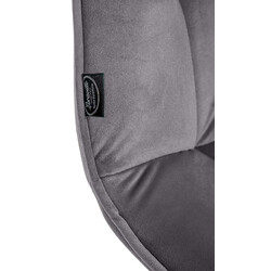 Vermont fløjlsbelagt spisestol med svingende metalramme 120