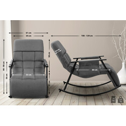 Justerbar komfortabel gyngestol til afslapning og stresslindring