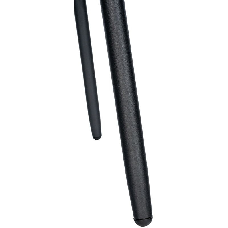 Weston elegant barstol med ribbet sammet eller kunstlæder firebenet metalstel