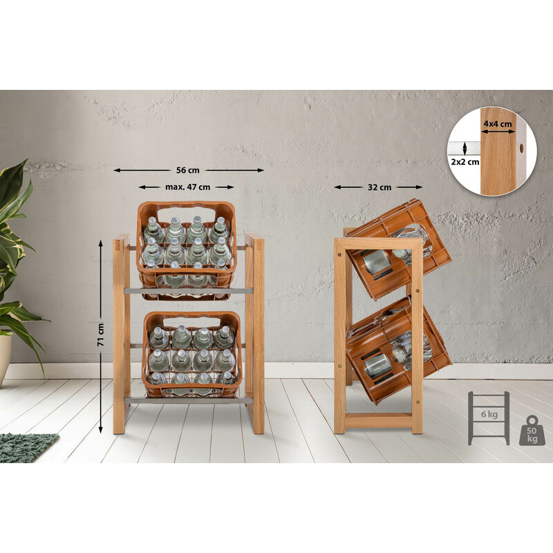 Robin drikkekasse stativ til to eller tre kasser 47 cm