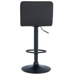 Moderne justerbar barstol med kunstlæder ryglæn og metalben