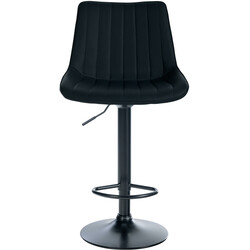 Moderne højdejusterbar barstol i kunstlæder med metalramme