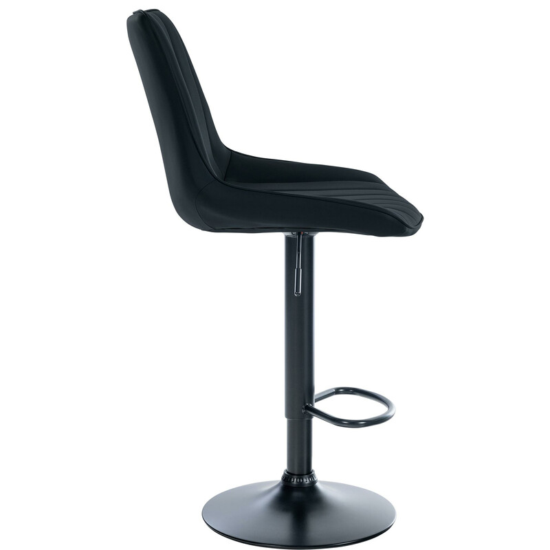 Moderne højdejusterbar barstol i kunstlæder med metalramme